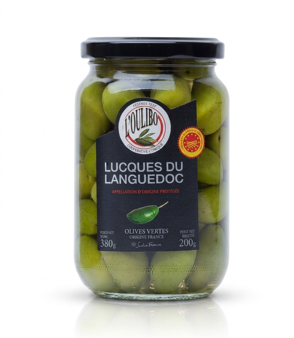 Grønne Lucques oliven - 200g